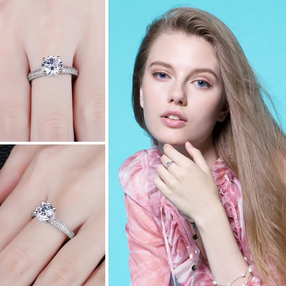 JewelryPalace Бесконечность навсегда любовь юбилей кубического циркония палец кольцо