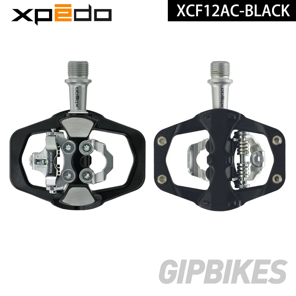 Wellgo Xpedo XCF12AC, Ультралегкая, 295 г, для горного велосипеда, бесклипсовая педаль с 3 подшипниками, высокопрочная, сплав, MTB, велосипед, самофиксирующаяся педаль - Цвет: Black