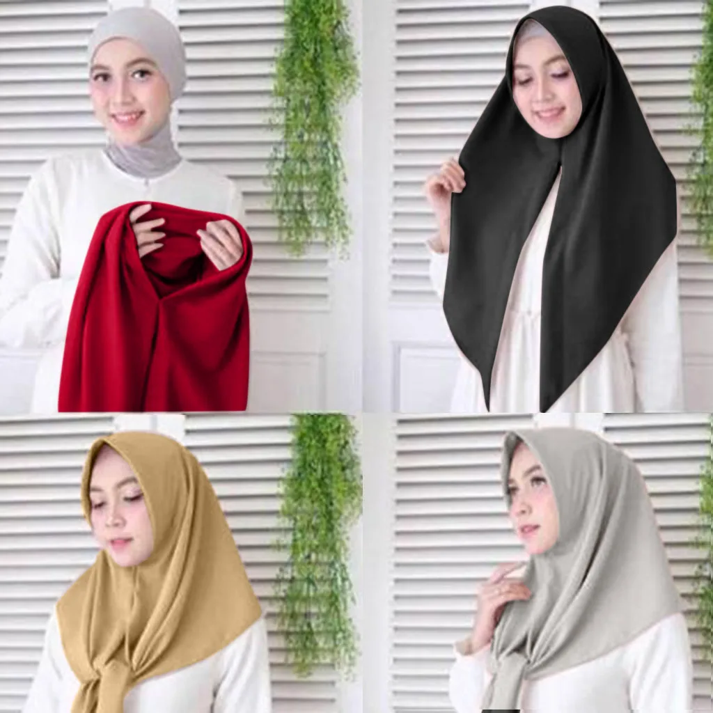 Женская однотонная мягкая мусульманская Шапка тюрбан головной убор для волос