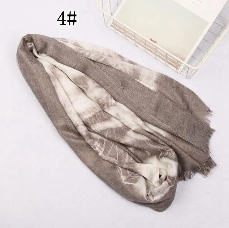 Tie Dye Шарф полиэстер/хлопок мягкость бахрома женщина шарф Зимний Для мужчин 2019