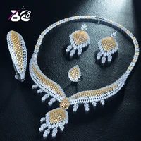 be 8 fashion nigerian jewelry set geometric design for women pendant 2 tones brand jewelry set wedding jewelry accessories s253