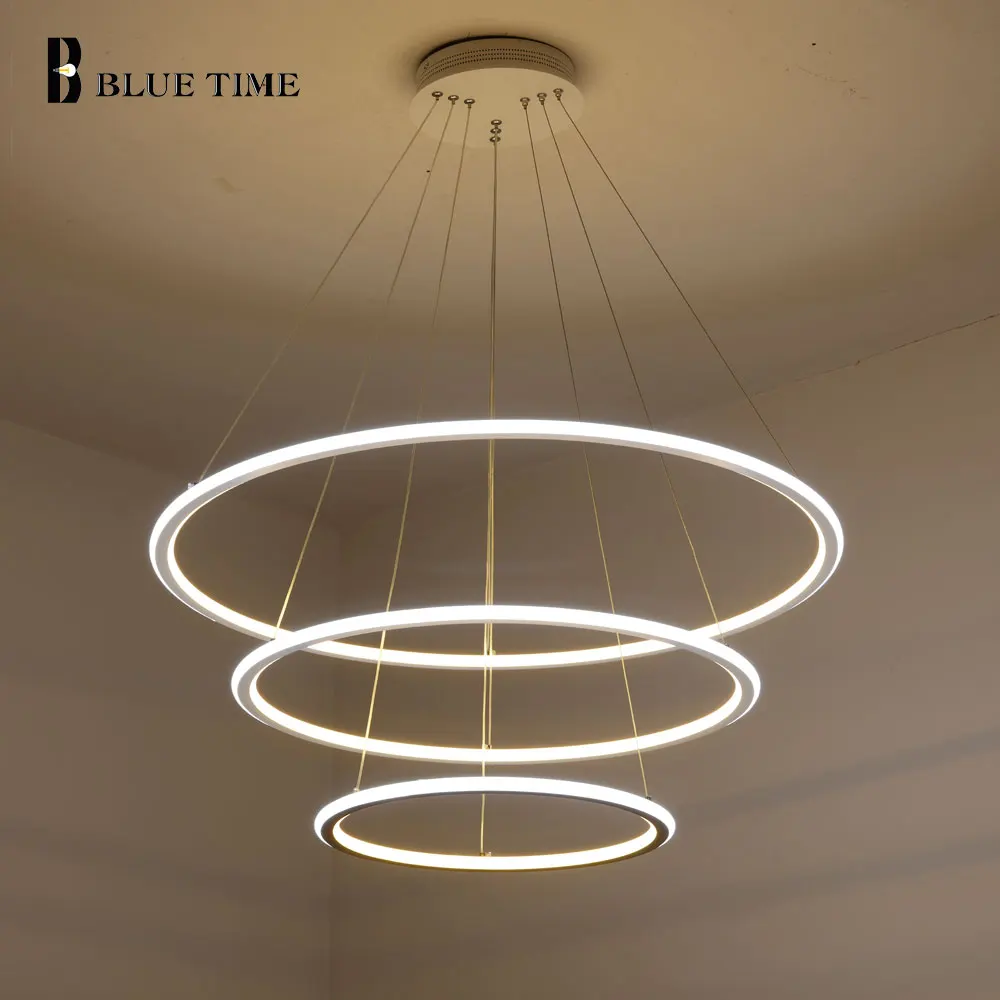 Современная светодиодная Подвесная лампа Cricles подвесная потолочная для гостиной