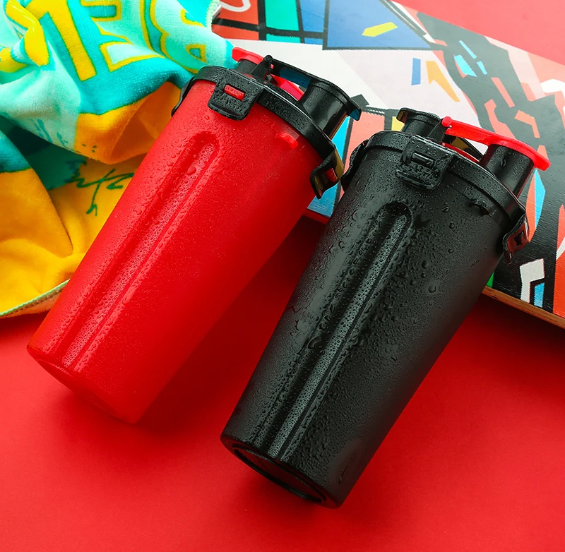 Сывороточный протеин порошок двойной шейкер бутылки двойное перемешивание