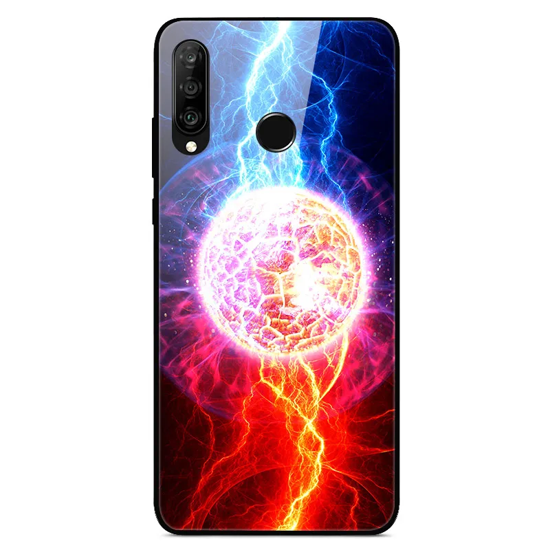 7 Для huawei P30 Lite, чехол, стекло, задняя крышка, жесткий чехол для телефона s, для huawei P30 Lite, чехол, бампер, закаленное, Honor 9X Pro Y9 Prime - Цвет: 7