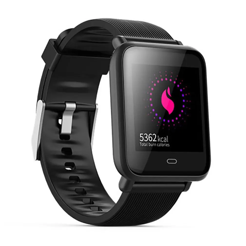 Q9 большой Экран Smart BraceletSport Фитнес трекер сердечного ритма крови Давление монитор