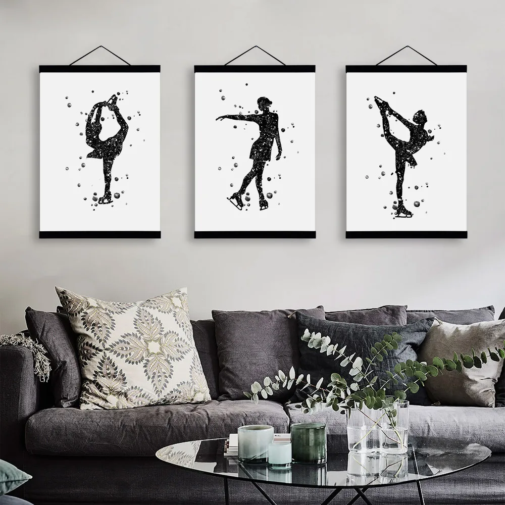 Абстрактная картина Moder для зимних видов спорта катания на коньках деревянная