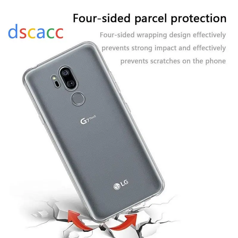 DSCACC высококачественный мягкий ультратонкий прозрачный чехол из ТПУ для LG V40 X Power 3
