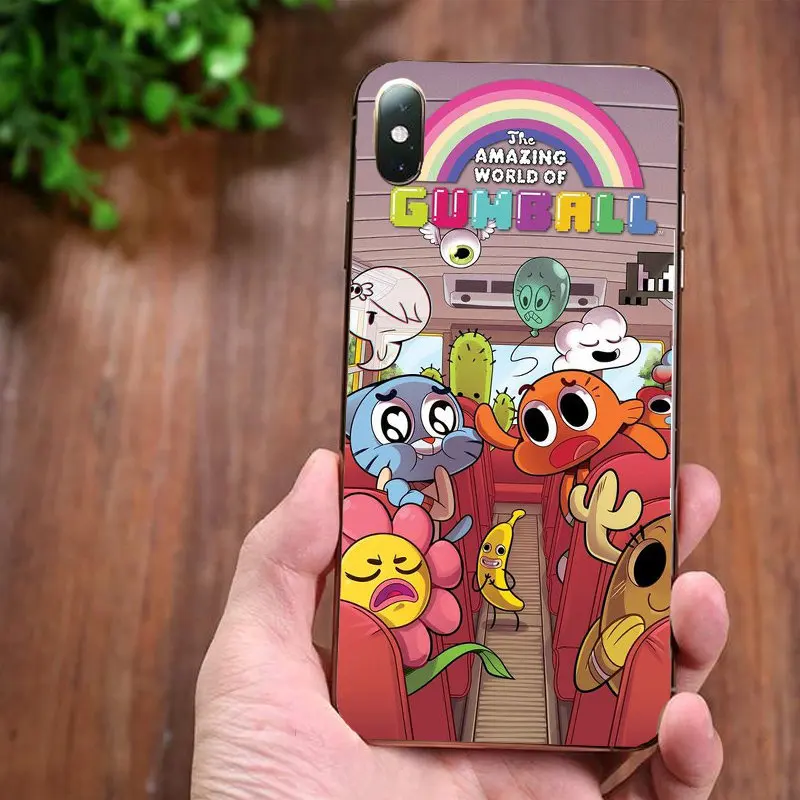 Аниме ТВ удивительный мир Gumball Мягкий ТПУ силиконовый чехол для телефона iPhone 11Pro MAX 5 5S 8 7Plus 6 6splus X XS мультяшный чехол - Цвет: TPU
