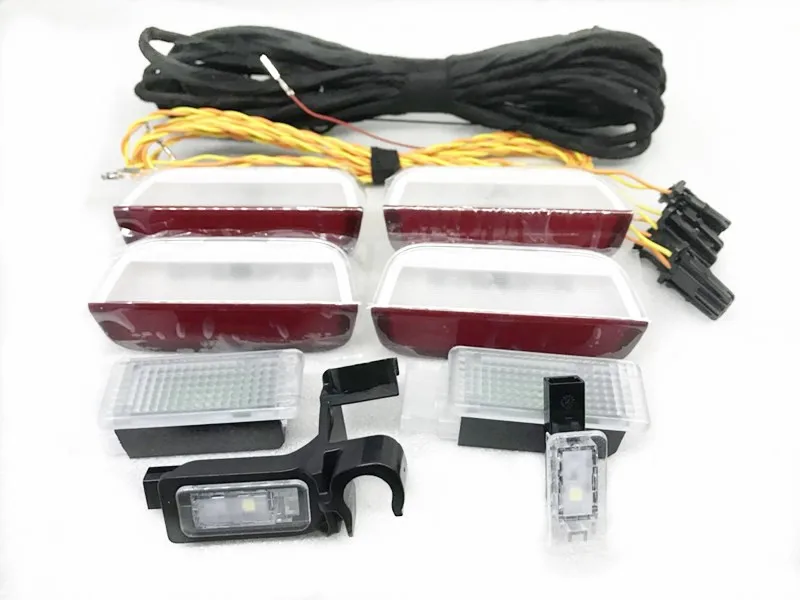 door and foot light 1 комплект для VW Touran-светодиодный дверной светильник или светодиодный светильник для ног - Цвет: door and foot light