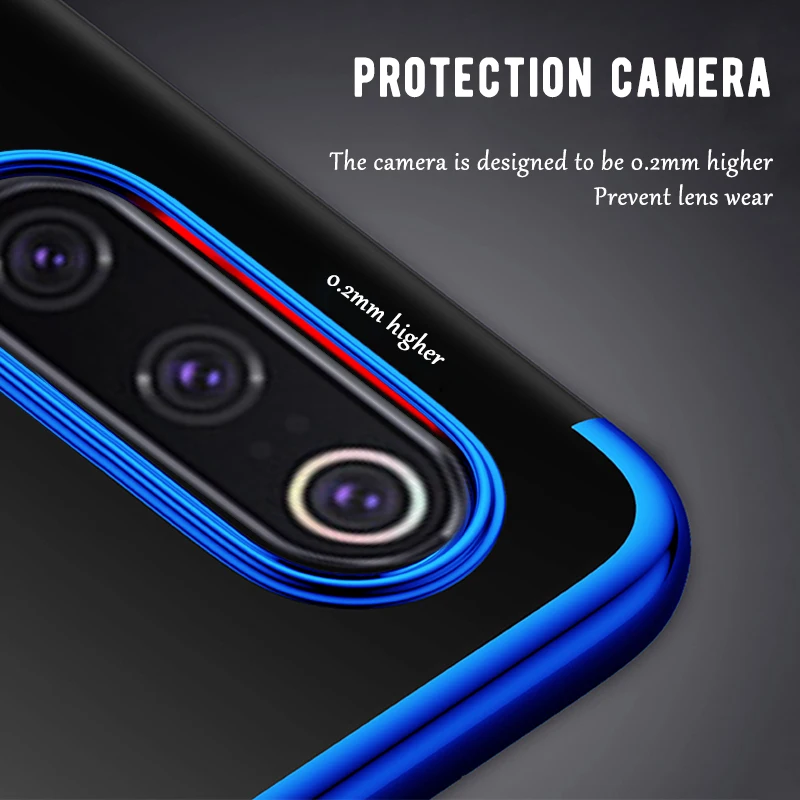 Чехол из ТПУ с покрытием для телефона Xiaomi Mi 9 8 A2 Lite A1 6 6X 5X Mix 2 3 2S Max прозрачный