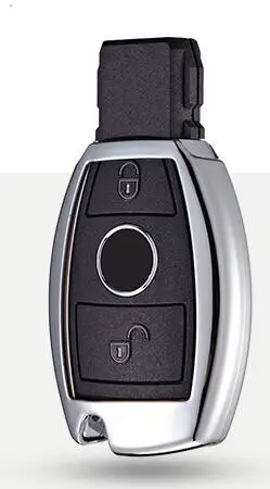 Чехол для ключей автомобиля Mercedes A B R G Class GLK GLA w204 W251 W463 W176 TPU Материал корпуса флип Замена автомобиля стиль - Название цвета: A-silver