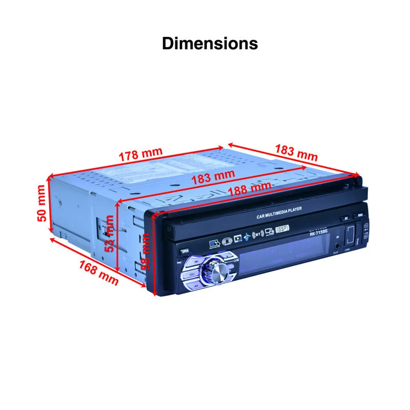 Автоматический выдвижной экран MP5 плеер автомобильное радио мультимедийный /MP4/AM