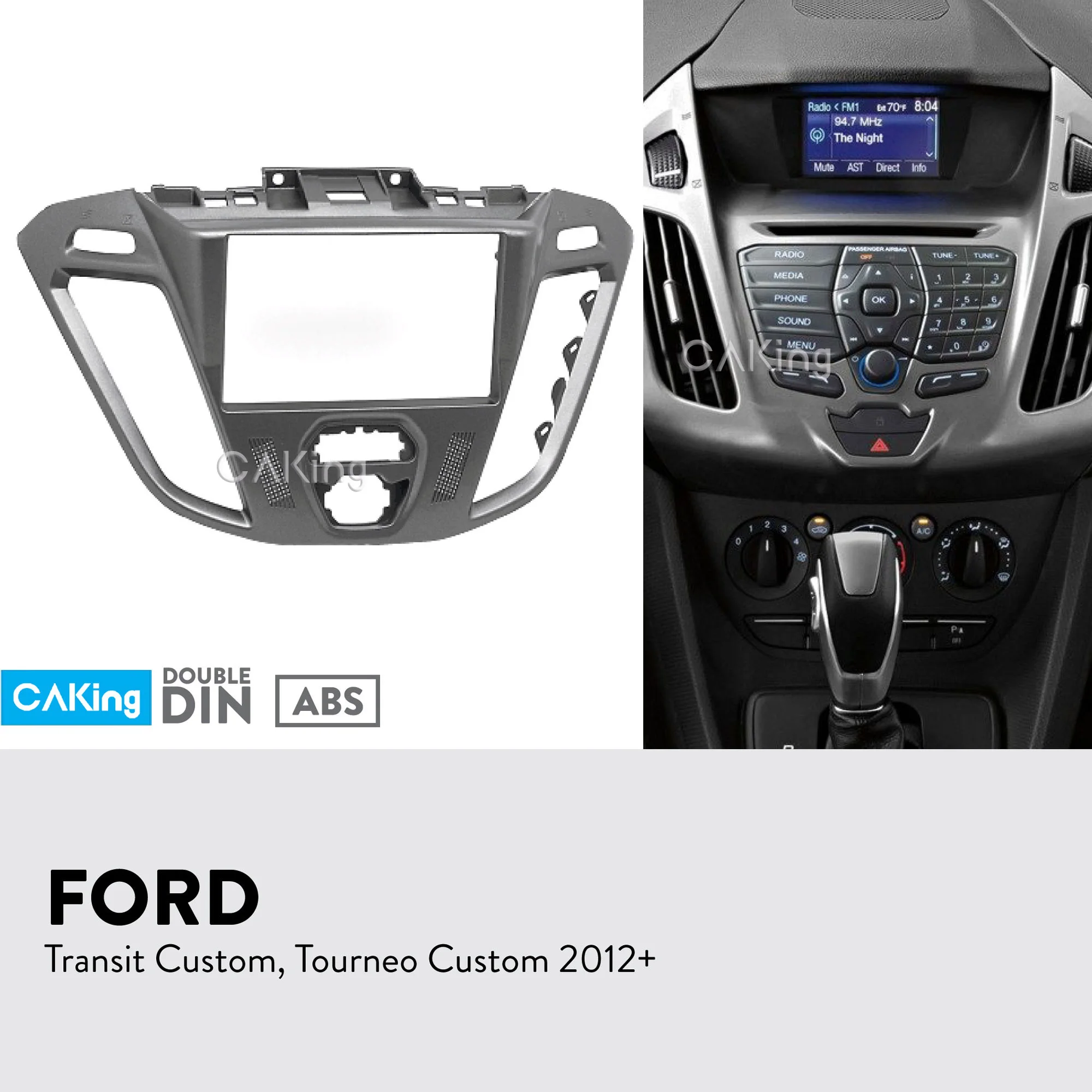Двойной Din Автомобильный Радио панель для FORD Transit Custom, Tourneo Custom 2012+ приборная пластина крышка консоль рамка отделка