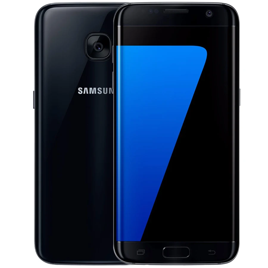 Samsung Galaxy S7 Edge 5,5 ''4 Гб ОЗУ 32 Гб ПЗУ водонепроницаемый смартфон One SIM четырехъядерный NFC 12MP 4G LTE 3600 мАч мобильный телефон - Цвет: Black