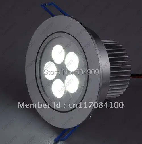 5W High power 5 LED Recessed Ceiling Down Cabinet Light Fixture Downlight Spotlight Bulb Lamp Warm/Pure White