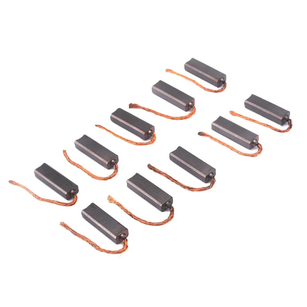 10 шт./лот угольные щётки а также смазывайте механизм проволочные выводы