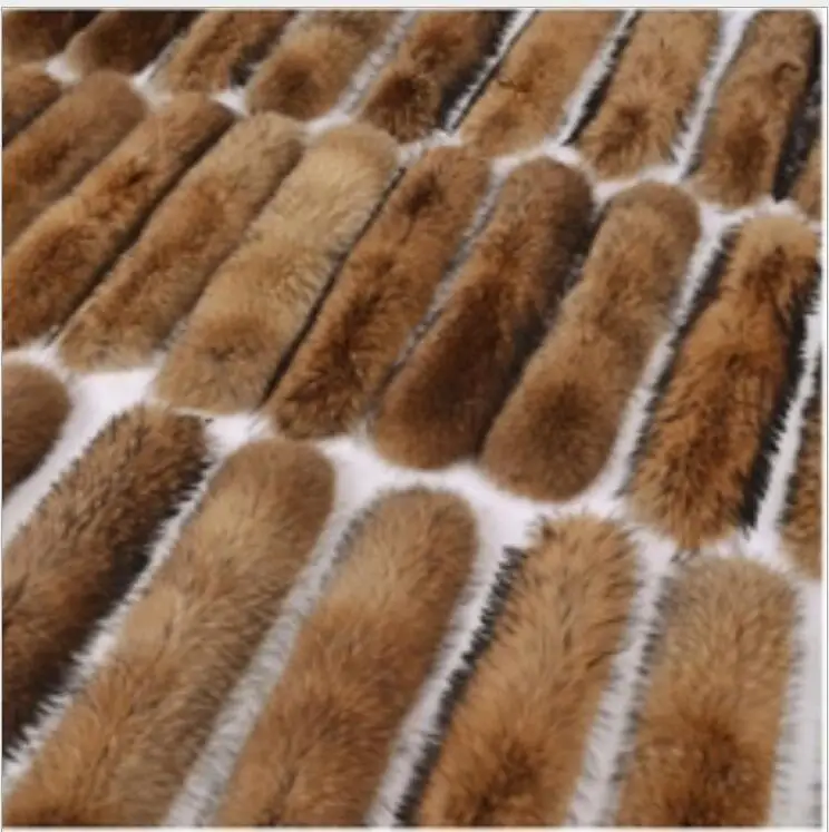 Natural color Натуральный мех шарф меховой воротник Женское зимнее пальто меховые шарфы Роскошный мех енота Натуральная зима теплые шарфы-кольца шаль - Цвет: Natural color