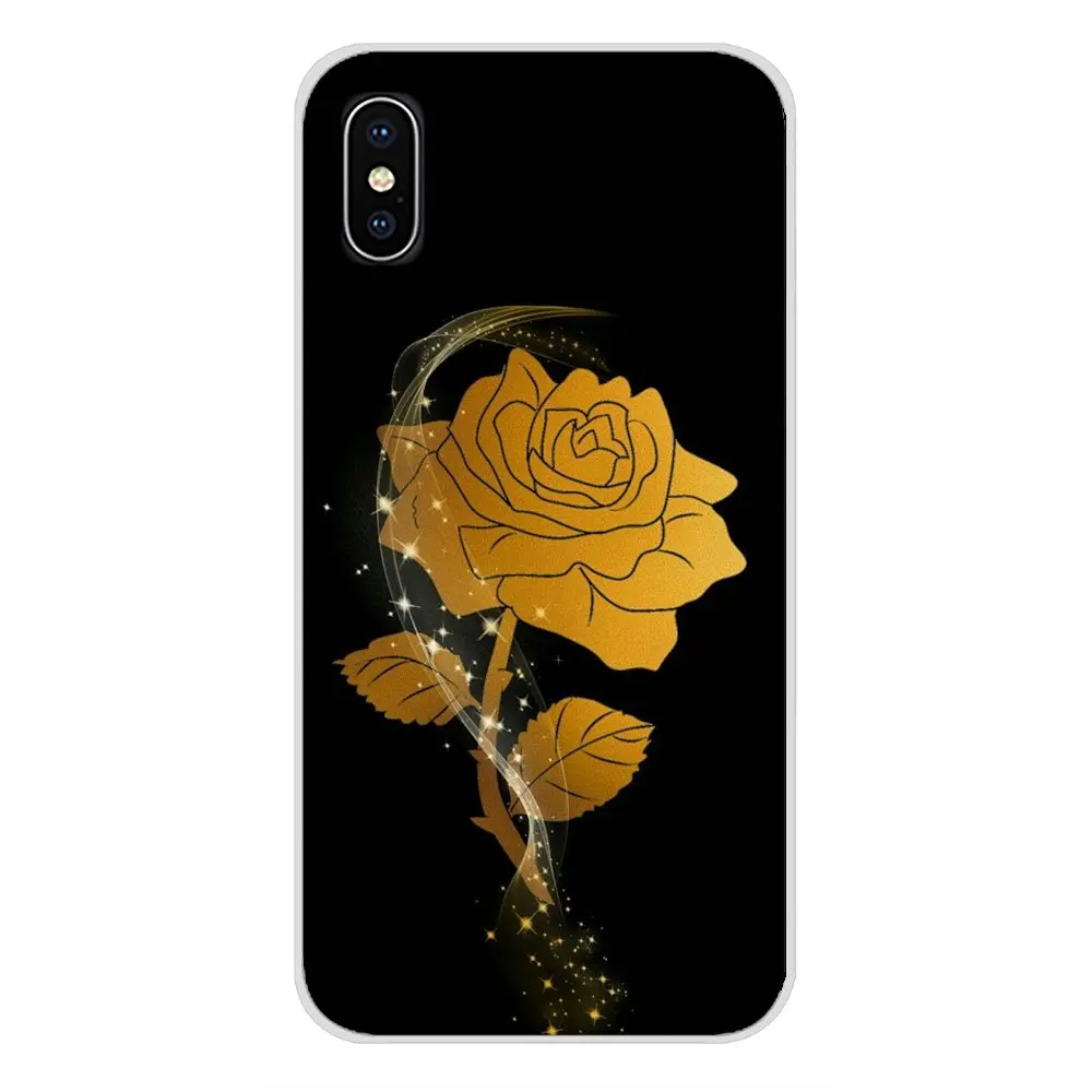 Accessories Phone Shell Covers For Motorola Moto X4 E4 E5 G5 G5S G6 Z Z2 Z3 G3 G2 C Play Plus black golden flower bow rose | Мобильные