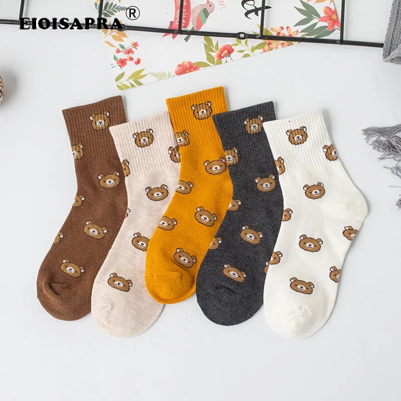 Новый продукт осень/зима милые Мультяшные носки в стиле Харадзюку для колледжа женские разноцветные носки