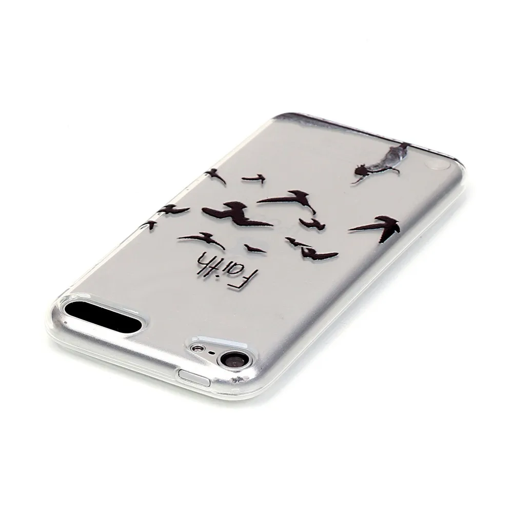 Для Apple iPod Touch 5 Coque Случай Мода Летающая Девочка Дует одуванчик Окрашенные Мягкая