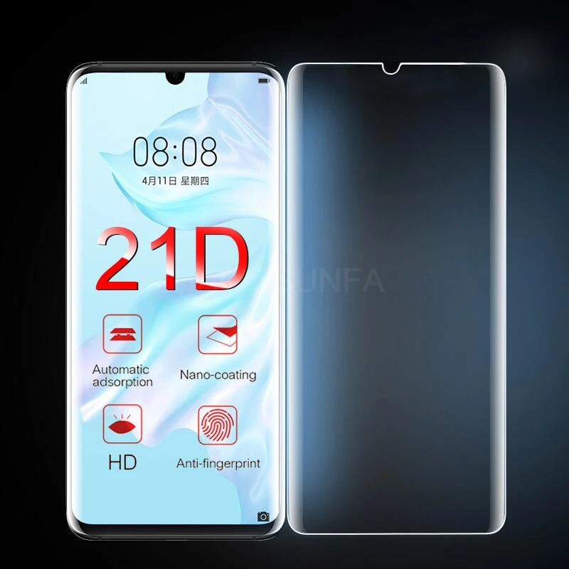 21D Защитное стекло для huawei P30 P20 Pro P10 Plus закаленное защитное Lite изогнутая