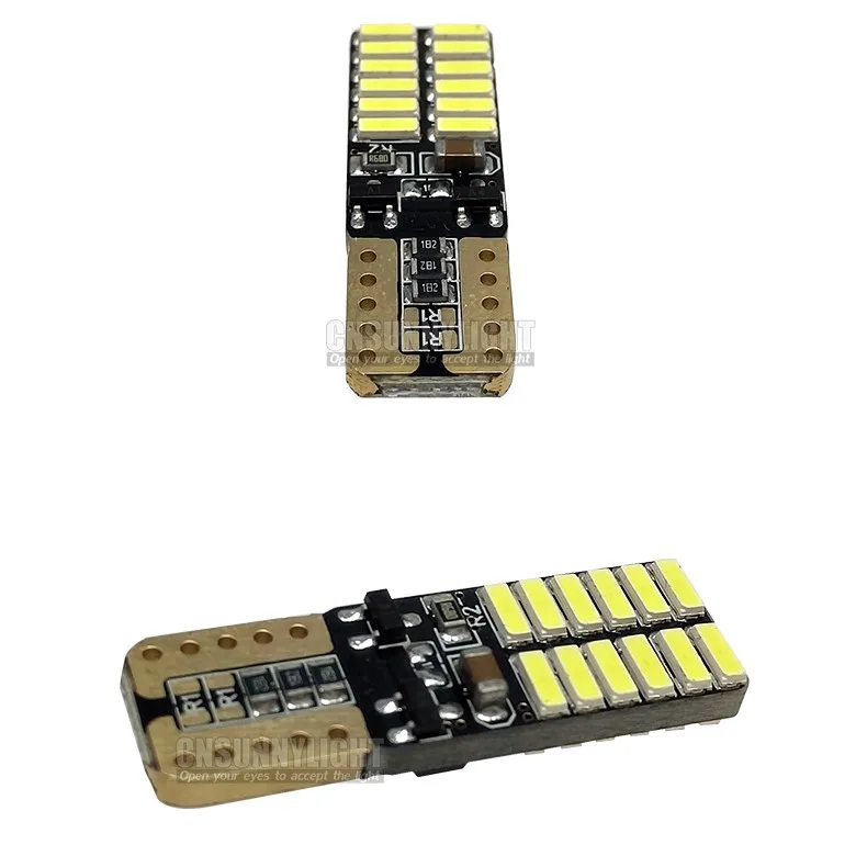 CNSUNNYLIGHT светодиодный стояночный стоп освещение T10 24 SMD 4014 194 168 W5W Универсальные Автомобильные Боковые лампочки 12V автомобильное Сигнальное освещение Стайлинг
