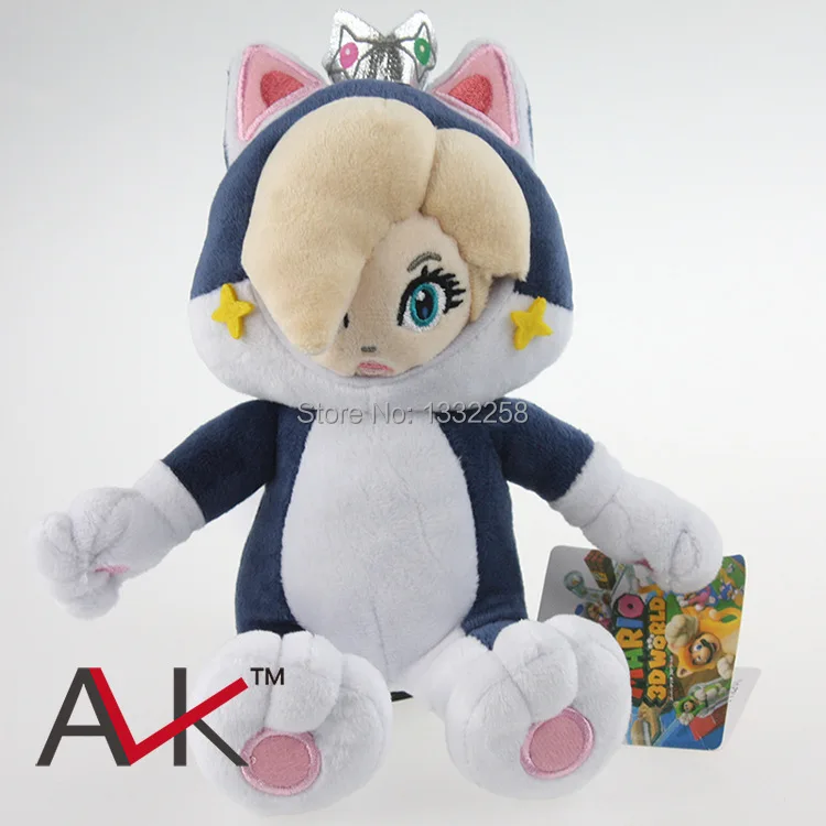 Бесплатная доставка Супер Марио Аниме игры Deep Blue Cat принцесса плюшевые игрушки