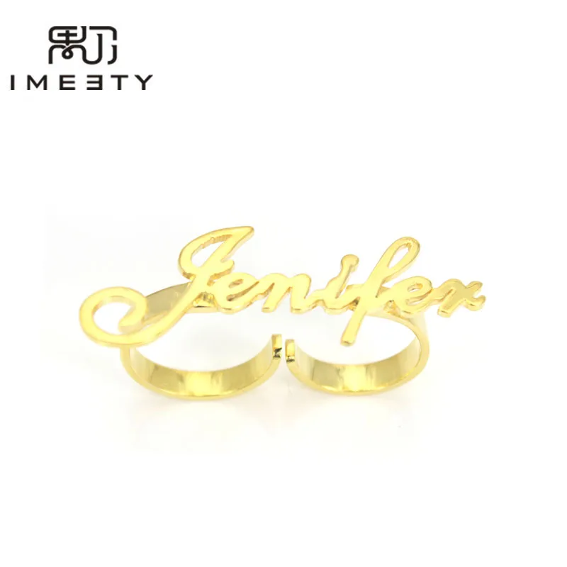Индивидуальное кольцо IMEETY для пары кольца с табличкой Кэрри регулируемые
