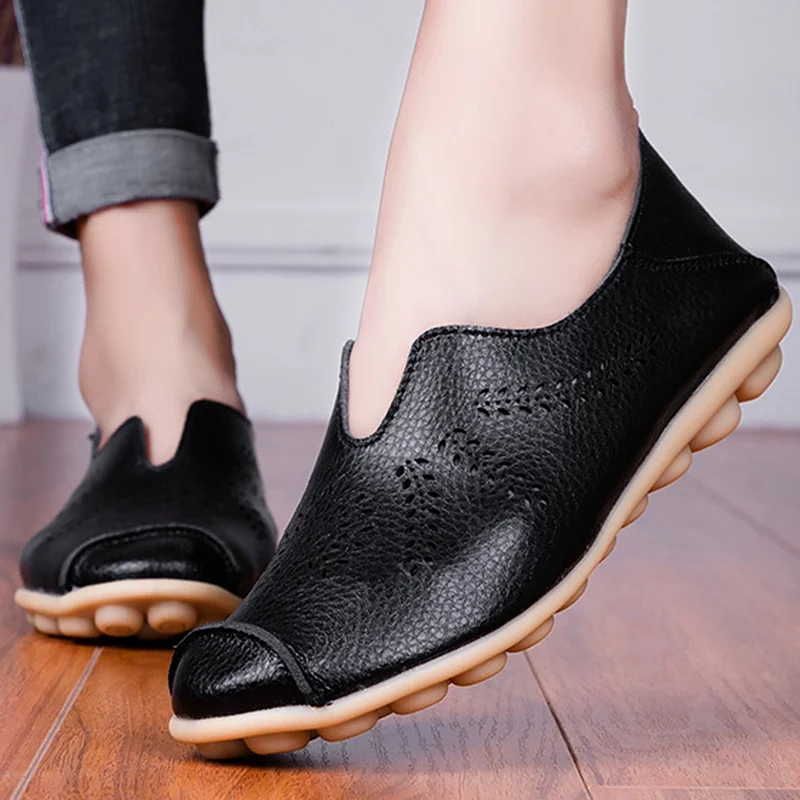 Туфли на плоской подошве женские водонепроницаемые мокасины резиновой