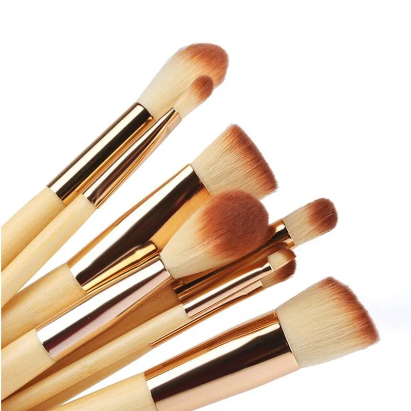 

8Pcs Bamboo Handle Makeup Brushes Set Synthetic Powder Foundation Eyeshadow Blush Cosmetic Brush Kits Facial Beauty Makeup Tool