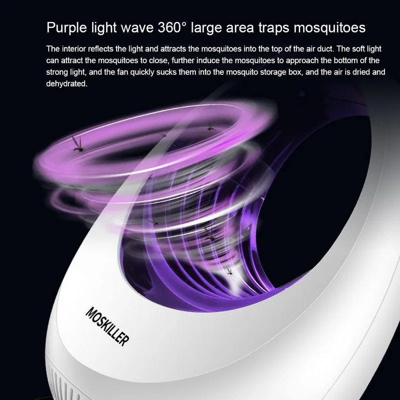 USB электронный комарный светильник убийца светодиодный фотокаталитический