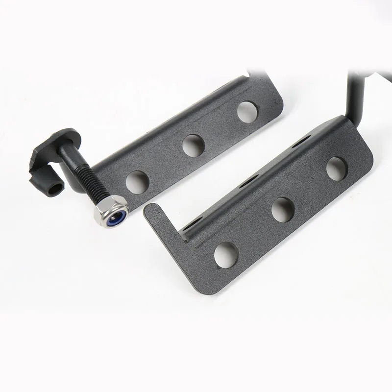 Круглый тип отверстия 2 шт черная стальная дверь педаль для Jeep Wrangler 2010 + шаг доска