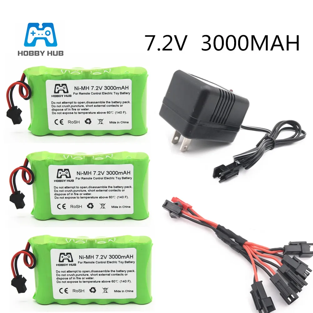 Хаб для хобби Ni-MH 7 2 в 3000 мАч 2800 2400 батарея электрических игрушек радиоуправляемых