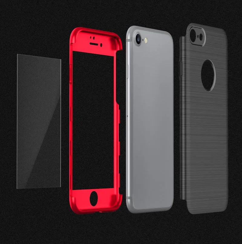 Чехол для iPhone 8 полноразмерная Защитная двухслойная тонкая задняя крышка из ТПУ +