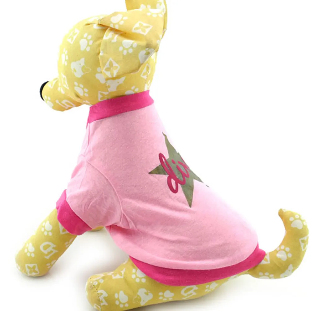 2017 футболка с маленькой собачкой одежда для щенков девочек Звездный тройник Diva |