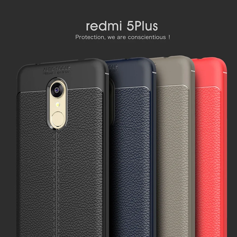Кожаные матовые Силиконовые чехлы с 3D рисунком личи для Xiaomi Redmi 5 Plus Note 4 4X 6 тонкий