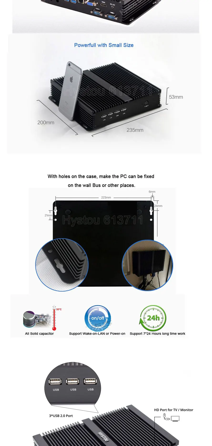 Безвентиляторный промышленный Мини ПК Core i7 4500U Core i5 5250U Core i3 5005U minipc dual lan дешевый celeron 1037U i5 мини ПК Windows XP