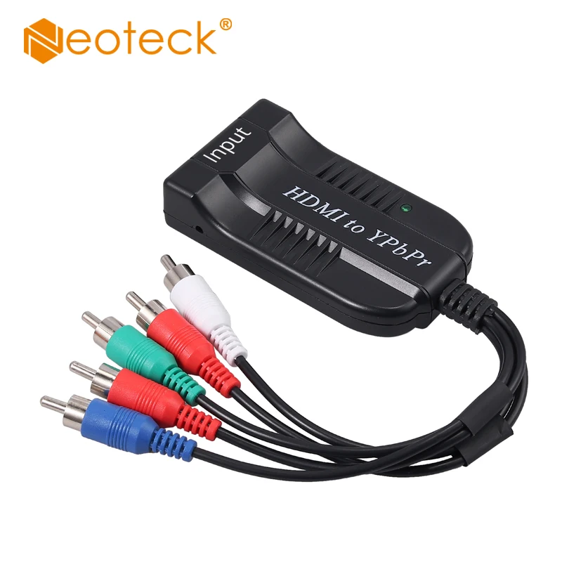 Neoteck 1080P HDMI конвертер YPbPr адаптер HDMI к компонентному видео YPbPr 5RCA преобразователь RGB адаптер с аудио R/L выход