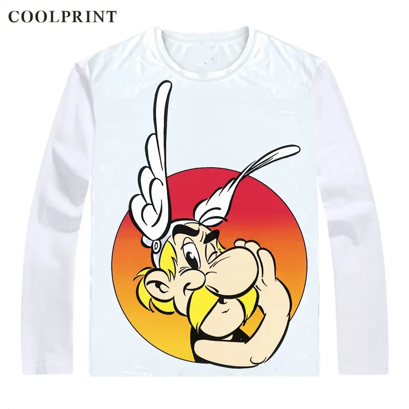 Style 17 Футболка Asterix And Obelix с графическим принтом, потрясающая уличная футболка с аниме на заказ, повседневные винтажные футболки с длинными рукавами и принтом - Цвет: Style 17