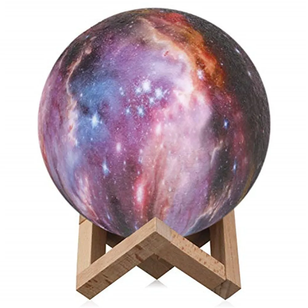 3D печать луна лампа Луна свет дети ночник 16 цветов изменить сенсорный и пульт