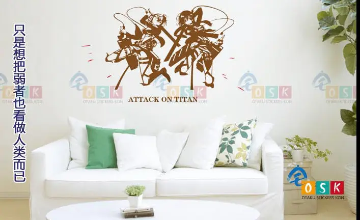Наклейки на стену атака Титанов Mikasa Ackerman|stickers japanese|car stickerjapanese car stickers |
