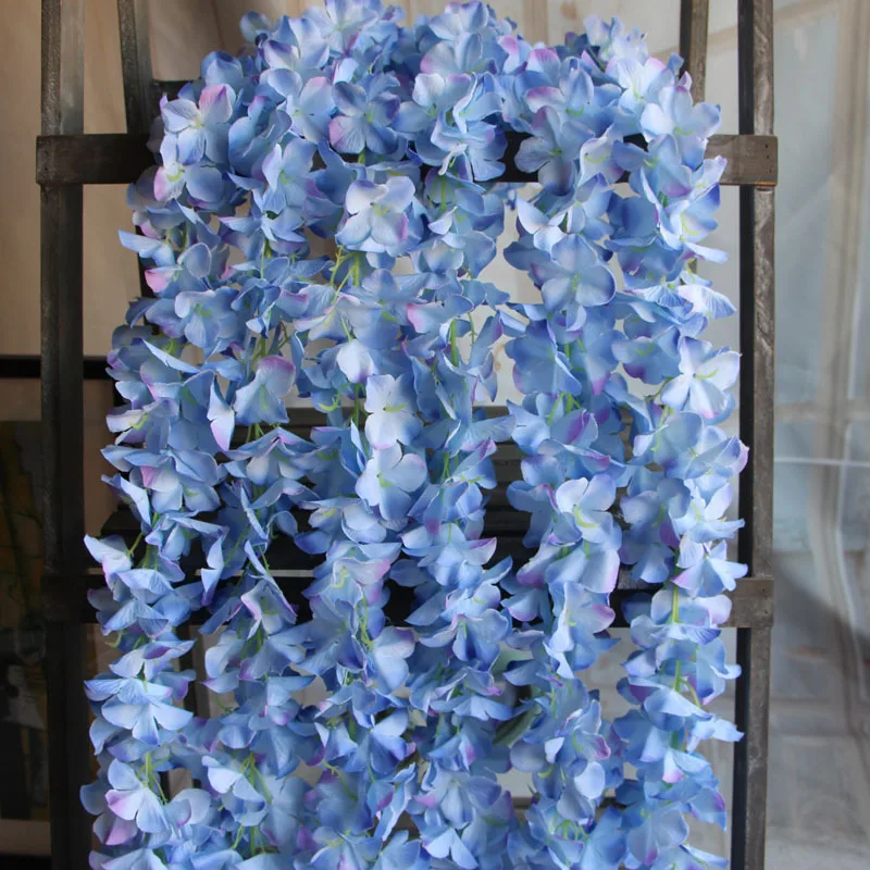 1.5 м Искусственный Гортензия гирлянды украшения с цветочной ротанга DIY фестиваль