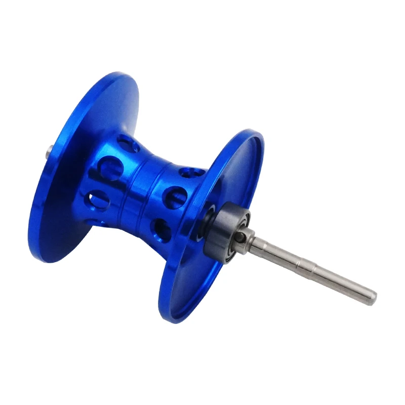 Blue Jjing V Форма запасная катушка для baitcasing катушка с ЧПУ металлическая запасная катушка Приманка литье колеса замена рыболовные снасти DIY инструмент - Цвет: Blue
