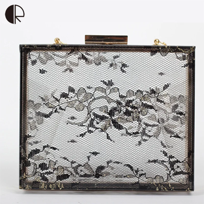 Новое поступление модные сумки женские квадратные вечерние клатчи прозрачные