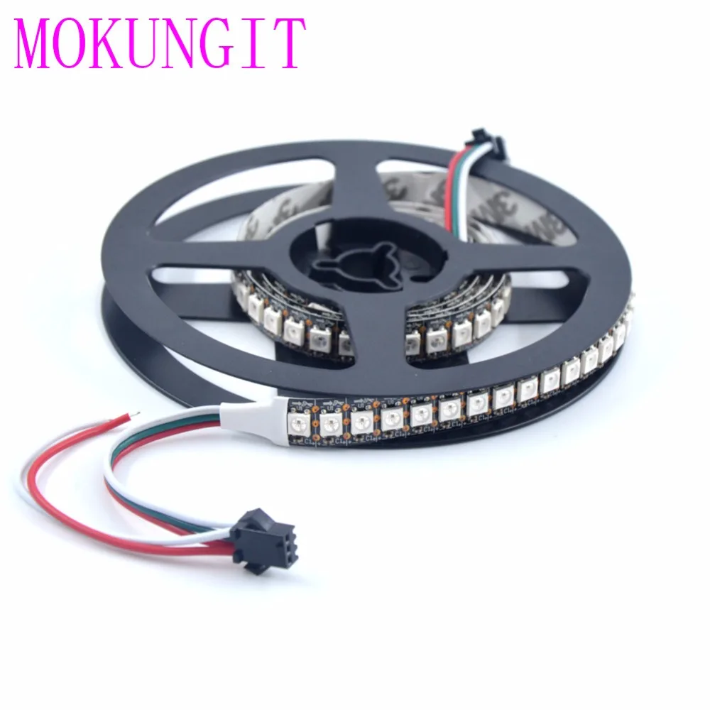 Mokungit 5x1 м SK6812 WS2812B индивидуально Адресуемая Светодиодная лента 144 светодиодов