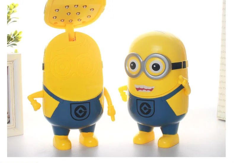 Novelty Minions small yellow Led baby kids Button book desk Table lamp students folding cartoon night lights Beside CD9 |