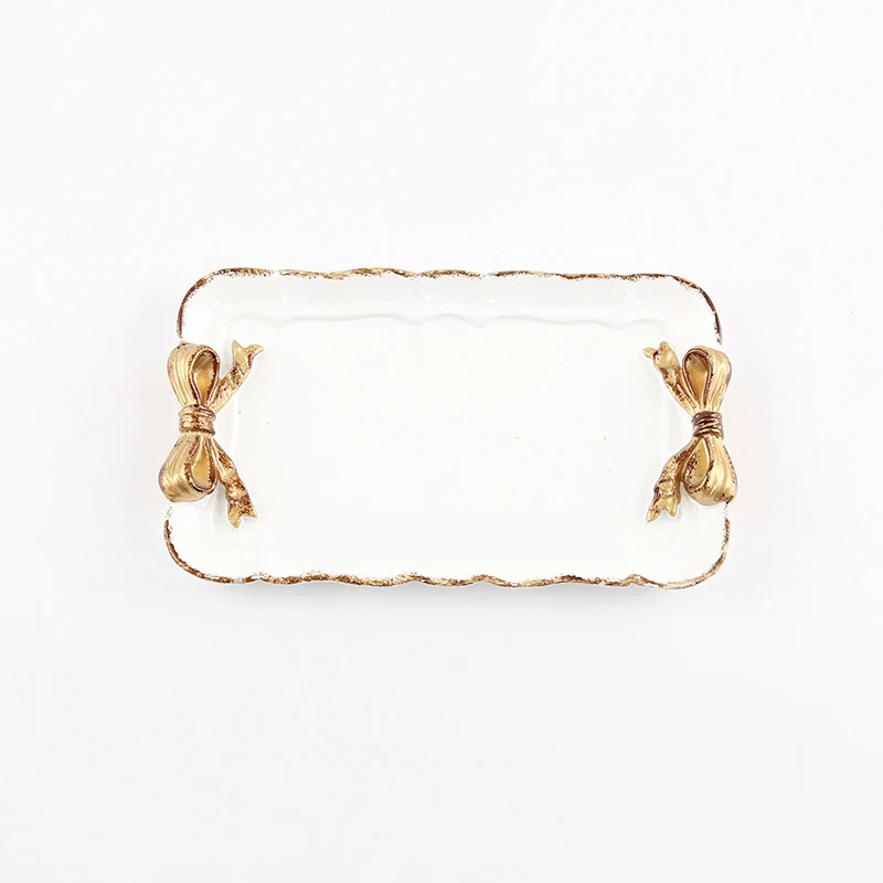 Enipate Европейский стиль бант лотки для хранения тортов органайзер макияжа