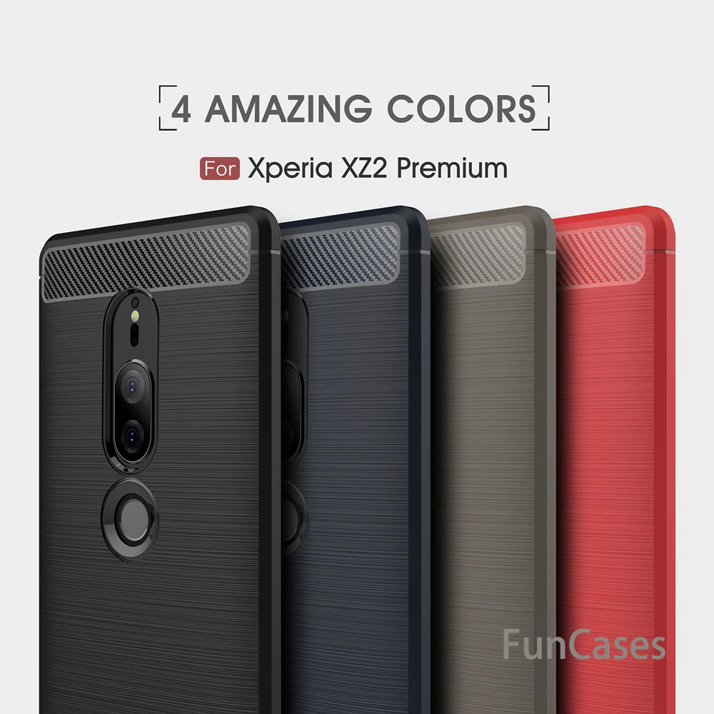 Чехол премиум класса для sony Xperia XZ2 роскошный мягкий чехол из углеродного волокна