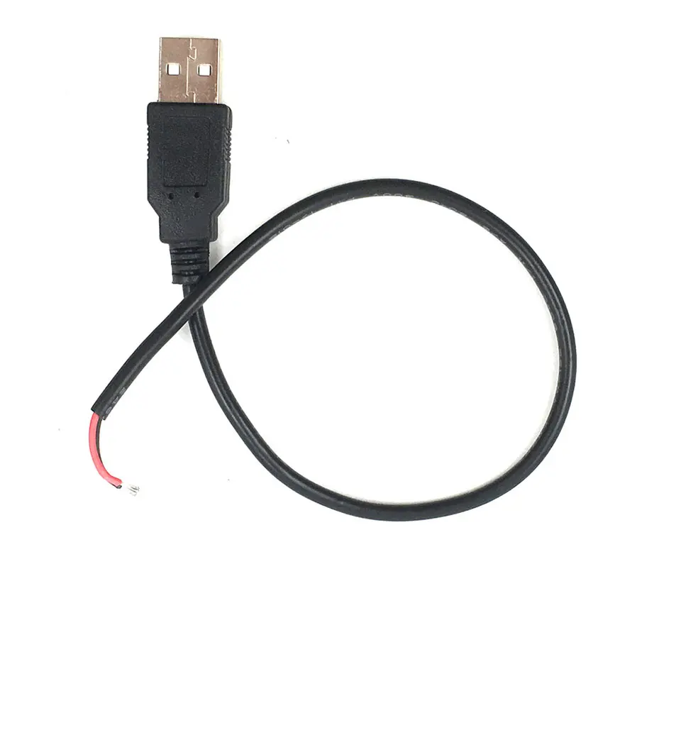5 шт. USB разъем адаптера с проводом 32 см для светодиодных лент светодиодный шнур DIY 5 В DC разъем USB 2,0 разъем проводки