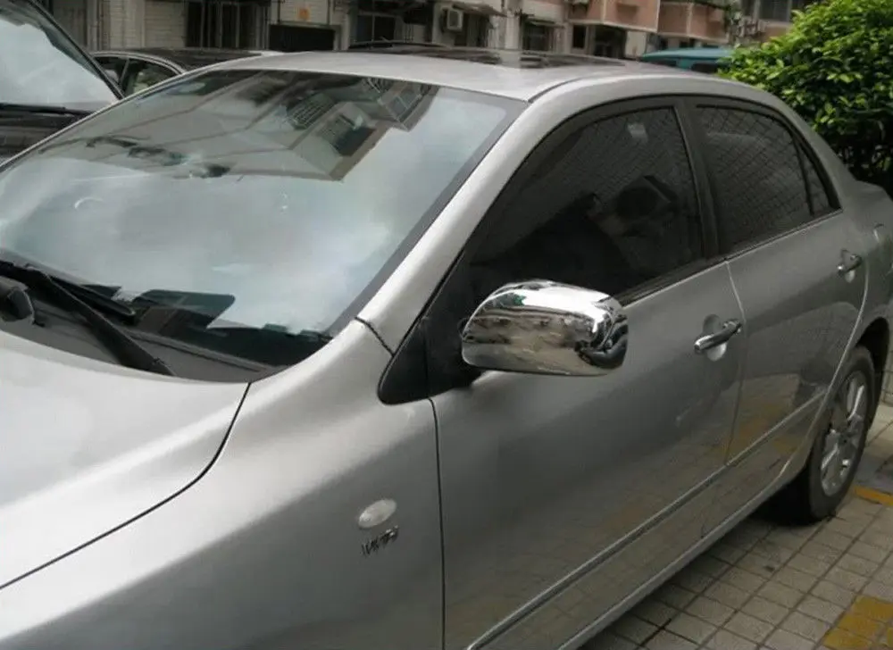 Для Toyota Corolla E150 Matrix Prius AM 2007 2008 2009 2010 2011 Yaris Хром ABS заднего вида для боковой двери Зеркала Чехлы отделка